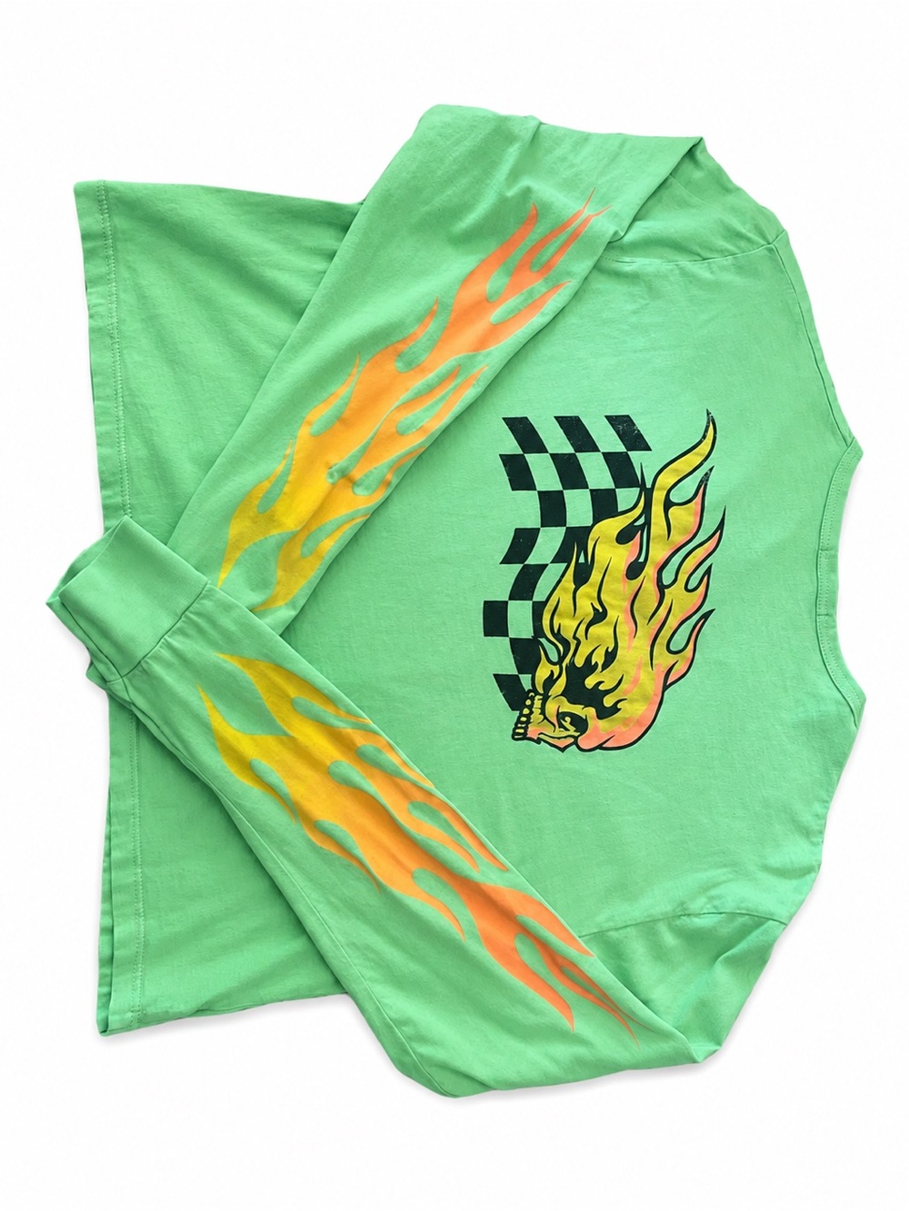 Urban Outfitters Future State No Angel USA Babe Flame Graphic Long Sleeve Tee